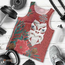 Maori Wheku Meri Kirihimete Personalised Men Tank Top All Red Indigenous Maori Motif LT9