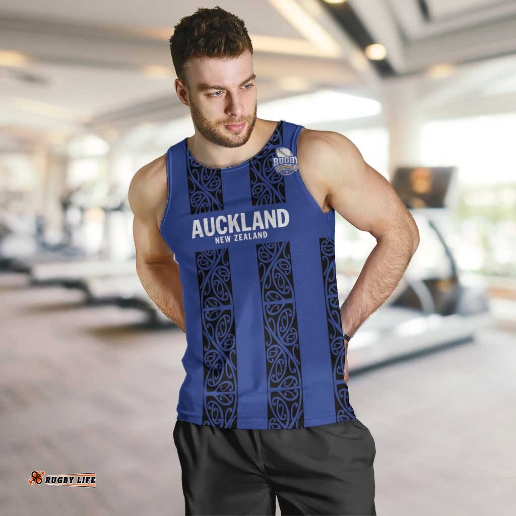 Custom Oceania Football NZ Auckland Men Tank Top Maori Tribal Pattern LT9