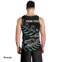 Custom New Zealand Silver Fern Rugby Men Tank Top Aotearoa Kiwi Maori Pattern LT14