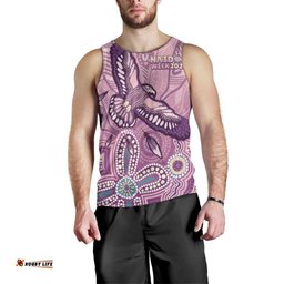 NAIDOC Week - 50 Years Deadly Men Tank Top Pastel Wings LT7