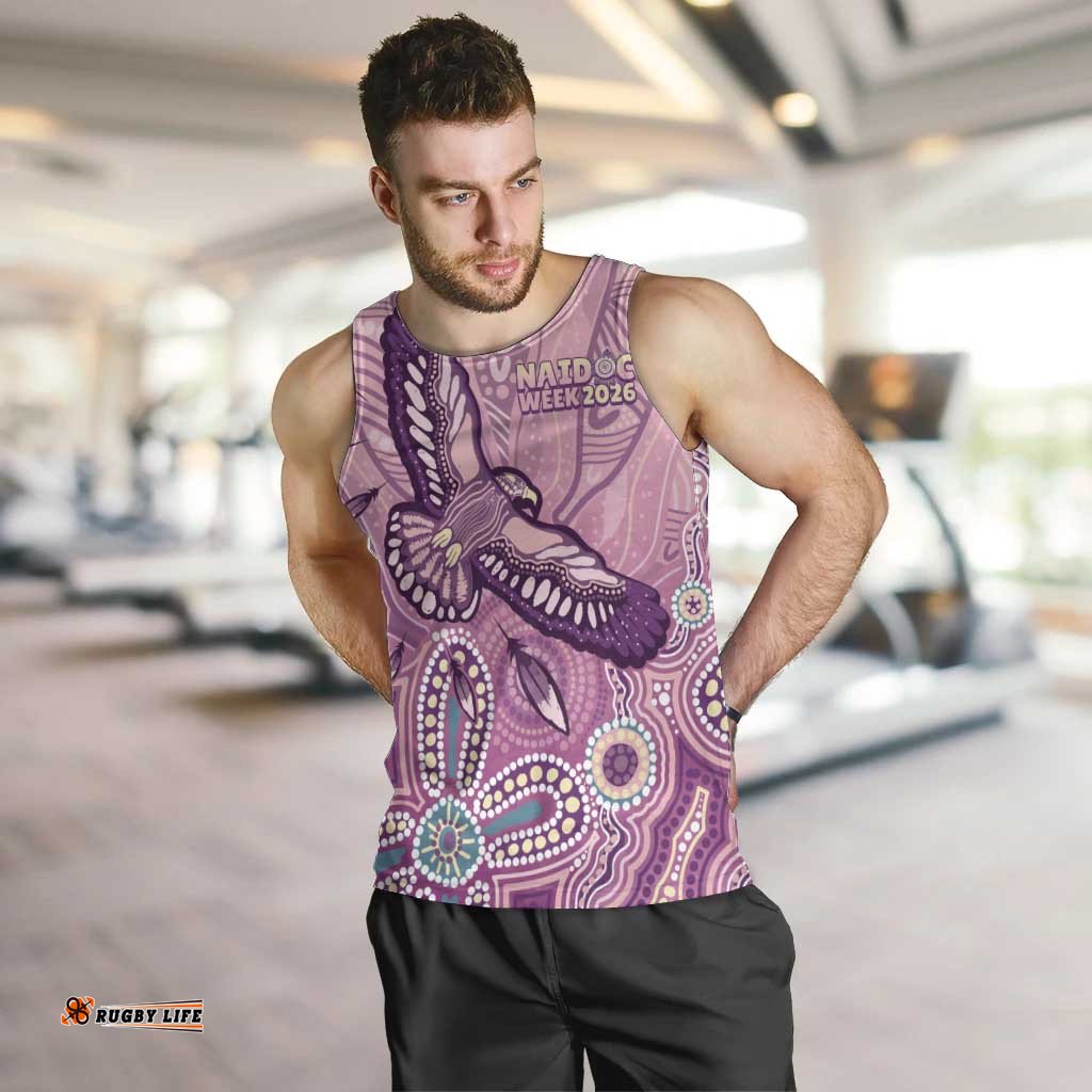 NAIDOC Week - 50 Years Deadly Men Tank Top Pastel Wings LT7
