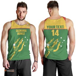 Custom Tasmania Bowls Australia Men Tank Top Go Tasmanian Tridents LT14