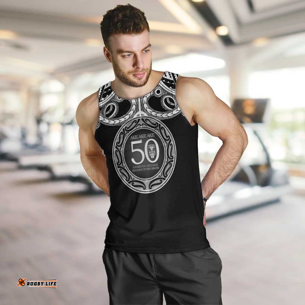 Kia Kaha Te Reo Maori New Zealand Men Tank Top 50th Anniversary Ake Ake Ake LT14