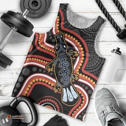 Indigenous Platypus Australia Men Tank Top Australian Aboriginal Art Proud LT14