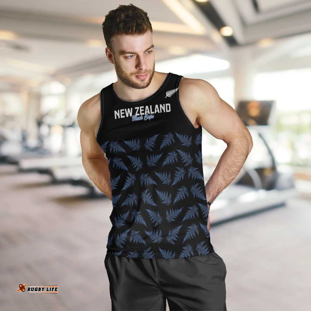 New Zealand Silver Fern Cricket Custom Men Tank Top Black Cap T20 Version LT14