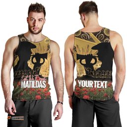 Personalised Australia Matildas ANZAC Day Men Tank Top Last Post Poppy Lest We Forget LT14