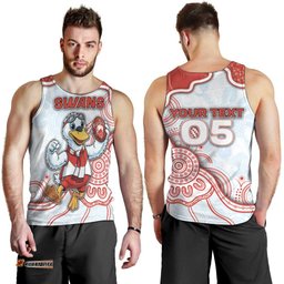 Custom Swans Football Men Tank Top Aboriginal Dot Art Pattern DT05