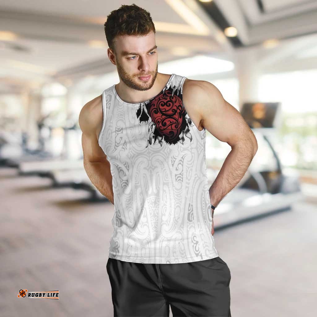 New Zealand Maori Heart Tribal Personalised Men Tank Top Polynesian Patterns LT9