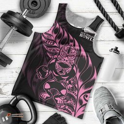New Zealand Lawn Bowls Custom Men Tank Top Pink Maori Warrior Tribal Silver Fern LT9