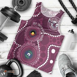 Sea Eagles NAIDOC Week 2026 Personalised Men Tank Top 50 Years of Deadly Aboriginal Art LT14