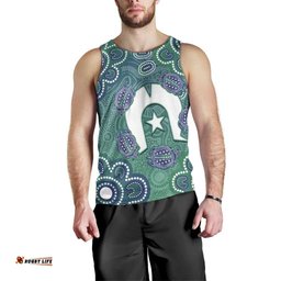Sea Turtle Torres Strait Islands Men Tank Top Pacific Indigenous Australian Oceanic Dot Art TS04