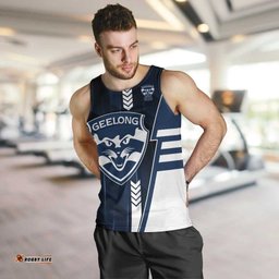 Personalized Geelong Cats Men Tank Top Modern Geometric Sports Graphic Style TS04