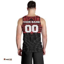 Personalized St Kilda Saints Men Tank Top Polynesian Tribal Pattern Heritage Football TS04