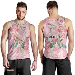 Personalized Pink Galah Fight for Hope and Healing Men Tank Top Australias Breast Cancer Awareness LT9