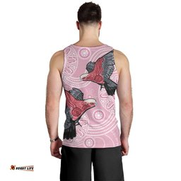 Pink Galah Aussie Aboriginal Men Tank Top Soaring High LT7