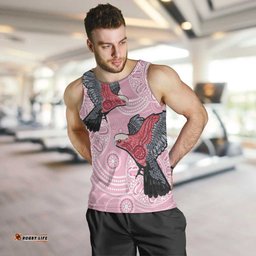 Pink Galah Aussie Aboriginal Men Tank Top Soaring High LT7