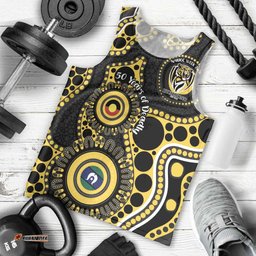 Richmond NAIDOC Week 2026 Personalised Men Tank Top 50 Years of Deadly Aboriginal Art LT14
