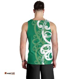 Pounamu Green Maori Men Tank Top Koru Kowhaiwhai LT7