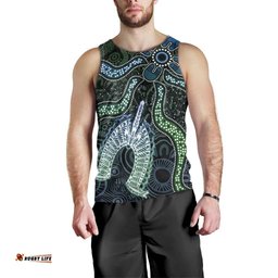 Torres Strait Islands Men Tank Top Indigenous Australian Marine Tribal Dot Art TS04