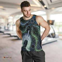 Torres Strait Islands Men Tank Top Indigenous Australian Marine Tribal Dot Art TS04
