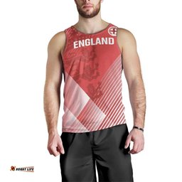 Custom England Cricket Men Tank Top Go Champions Sporty Style LT14