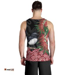 Willie wagtail Australia Men Tank Top Aussie Bottlebrushes Aboriginal Art LT14