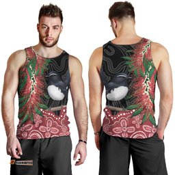 Willie wagtail Australia Men Tank Top Aussie Bottlebrushes Aboriginal Art LT14