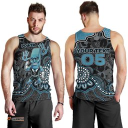 Custom Power Football Men Tank Top Aboriginal Dot Art Pattern DT05