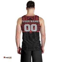 Personalized Essendon Bombers Men Tank Top Polynesian Tribal Pattern Heritage Football TS04
