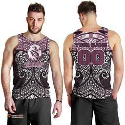 Personalized Manly Warringah Sea Eagles Men Tank Top Polynesian Tribal Pattern Style TS04