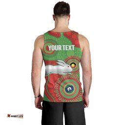 Rabbitohs NAIDOC Week 2026 Personalised Men Tank Top 50 Years of Deadly Aboriginal Art LT14