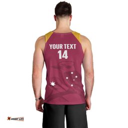 Custom Queensland Bowls Australia Men Tank Top Go Champions QLD Kookaburra LT14