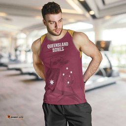 Custom Queensland Bowls Australia Men Tank Top Go Champions QLD Kookaburra LT14