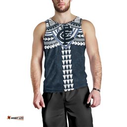 Personalized Carlton Blues Men Tank Top Polynesian Tribal Pattern Heritage Football TS04