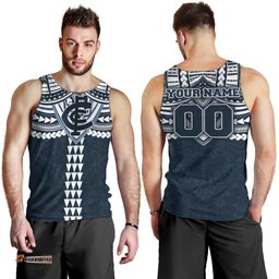 Personalized Carlton Blues Men Tank Top Polynesian Tribal Pattern Heritage Football TS04