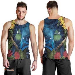 Tui Bird New Zealand Starry Sky Men Tank Top Maori Koru LT7