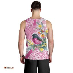 Pink Robin Aboriginal Inspired Men Tank Top LT9
