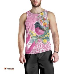 Pink Robin Aboriginal Inspired Men Tank Top LT9