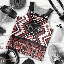 Personalised Taniko Motifs Aotearoa Men Tank Top Waitangi Kowhaiwhai Kiwi LT7