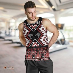 Personalised Taniko Motifs Aotearoa Men Tank Top Waitangi Kowhaiwhai Kiwi LT7