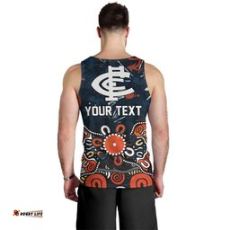 Personalized Carlton Blues Men Tank Top Aboriginal Dot Painting Graffiti Style TS04
