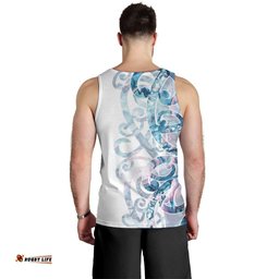Turquoise Paua Shell Maori Men Tank Top Koru Kowhaiwhai LT7