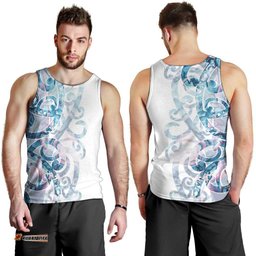 Turquoise Paua Shell Maori Men Tank Top Koru Kowhaiwhai LT7