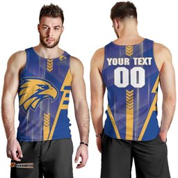 Personalized West Coast Eagles Men Tank Top Modern Geometric Sports Graphic Style TS04