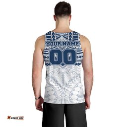 Personalized Geelong Cats Men Tank Top Polynesian Tribal Pattern Heritage Football TS04