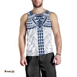 Personalized Geelong Cats Men Tank Top Polynesian Tribal Pattern Heritage Football TS04