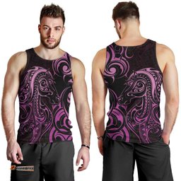 Pink Aoteara Horse Racing Men Tank Top NZ Maori Pattern LT14