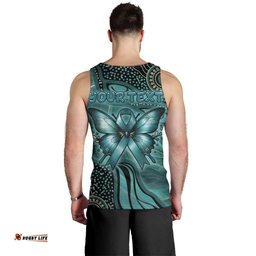 Personalised Ovarian Cancer Awareness Men Tank Top This Is What A Fighter Looks Like DT05