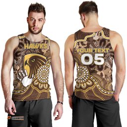 Custom Hawks Football Men Tank Top Aboriginal Dot Art Pattern DT05