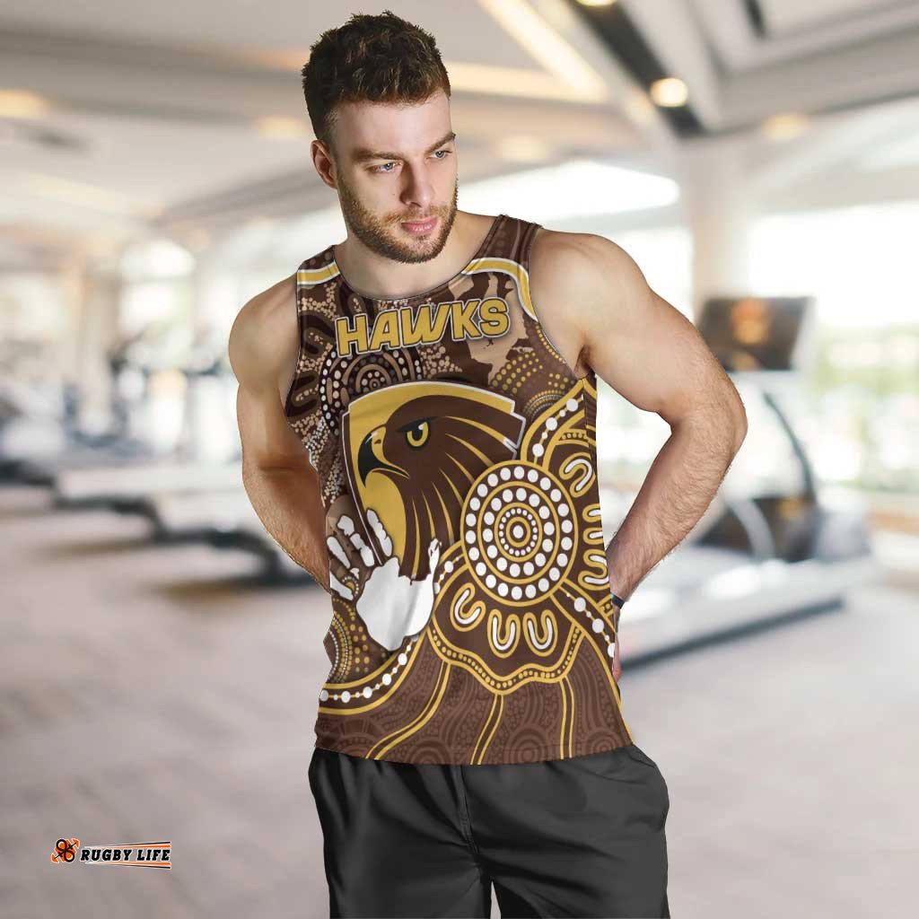 Custom Hawks Football Men Tank Top Aboriginal Dot Art Pattern DT05